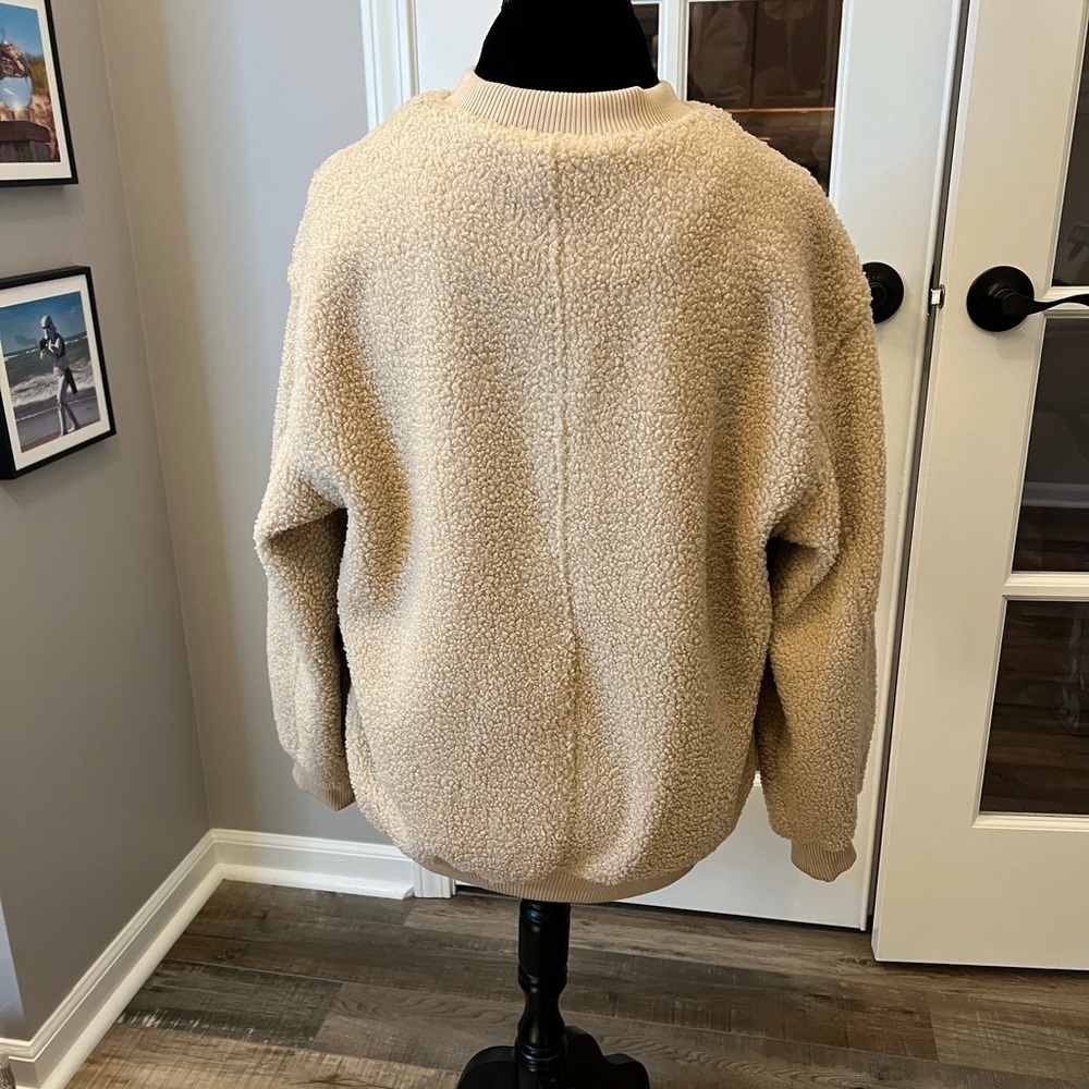 Beautiful Avec Les Filles Cream faux Sherpa Jacket - Picture 3 of 8